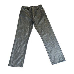 BDG Urban Outfitters Women Relaxed Straight Jean Metallic Sz 25